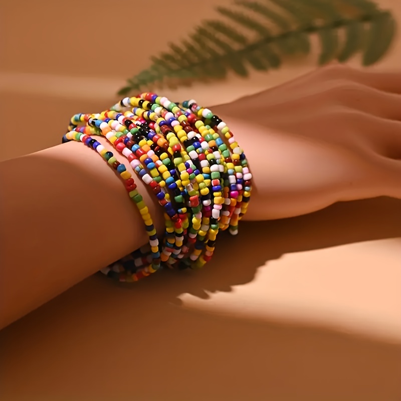 Bohemian Seed Bead Bracelets Stackable Bangles